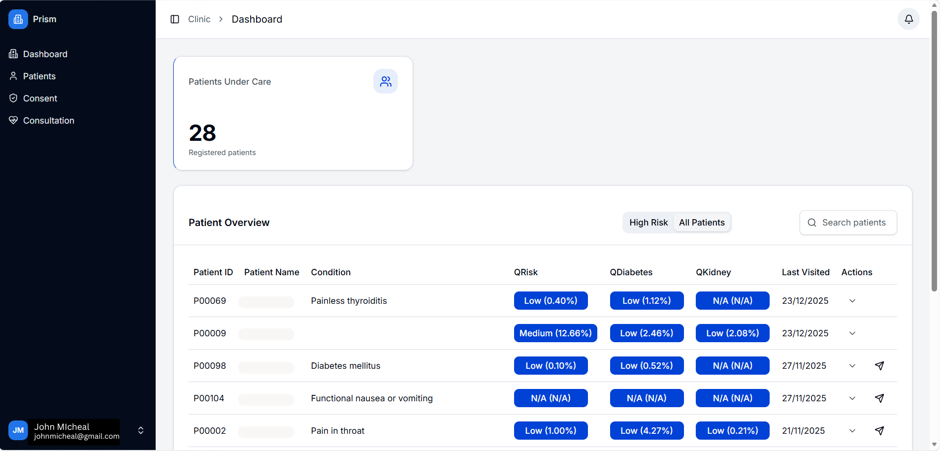 Doctor Dashboard Preview